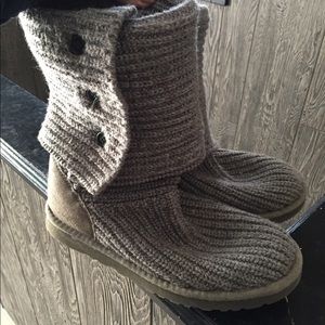 Gray knit UGGS